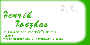 henrik koczkas business card